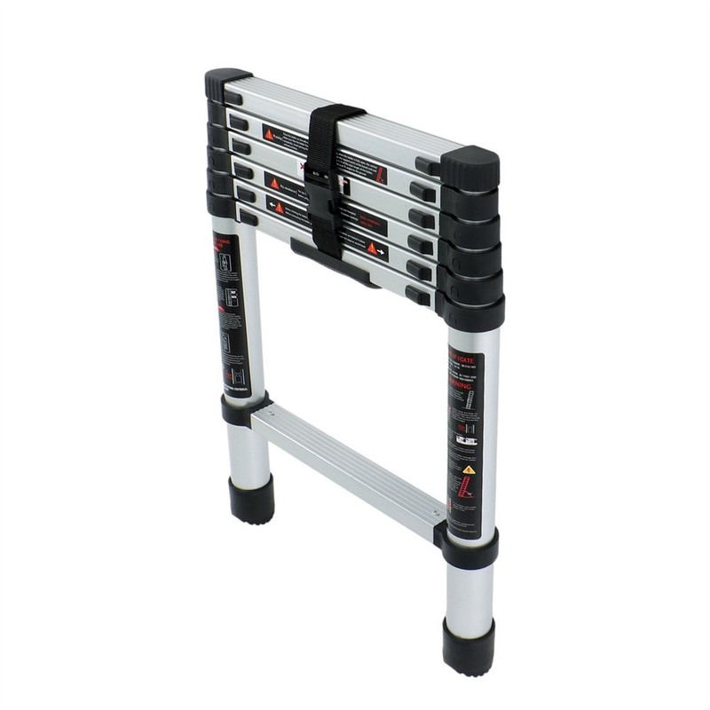 6.6 FT Folding Aluminum Telescoping Compact Ladder Telescopic For Home 330lbs gallery
