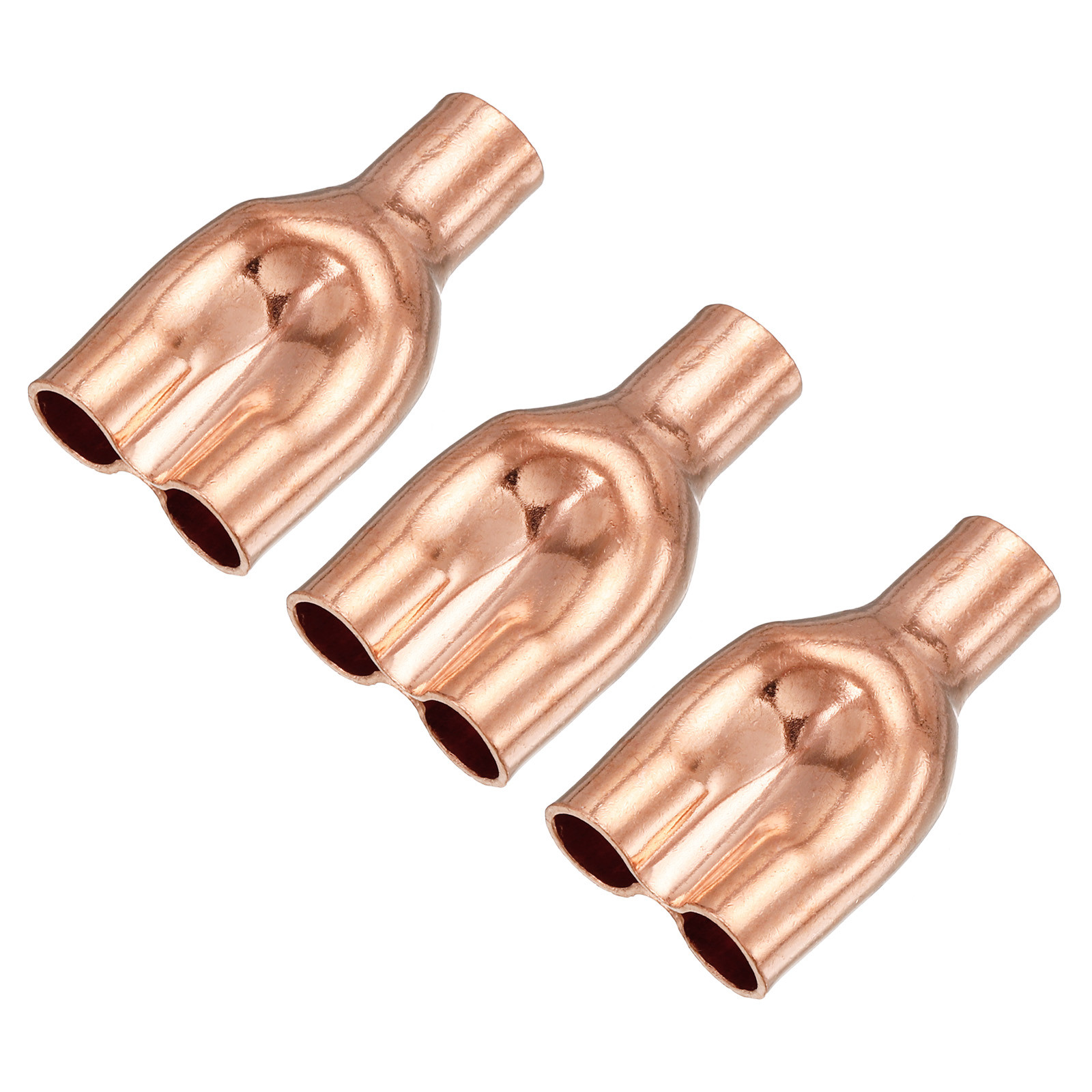 3pc Tee Y Type Copper Fitting Welding Joint Split Union Intersection 1/4 Inch ID gallery