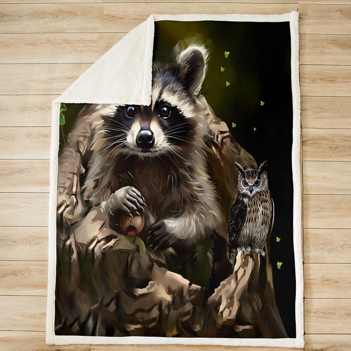 Feelyou Raccoon Sherpa Throw Blanket for Kids Boys Girls - Cute Animal Theme gallery