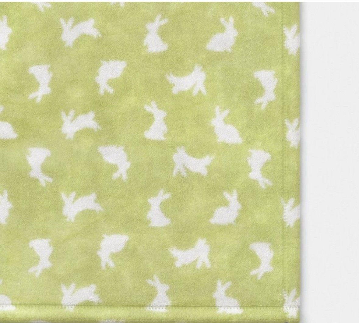 NEW Target Room Essentials BUNNY Plush Throw Blanket Green White 50" X 60" BABY gallery