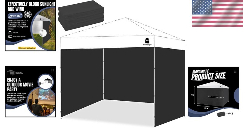 Pop Up Canopy Sidewalls Waterproof 300D Polyester Sunshade for Outdoor Use gallery