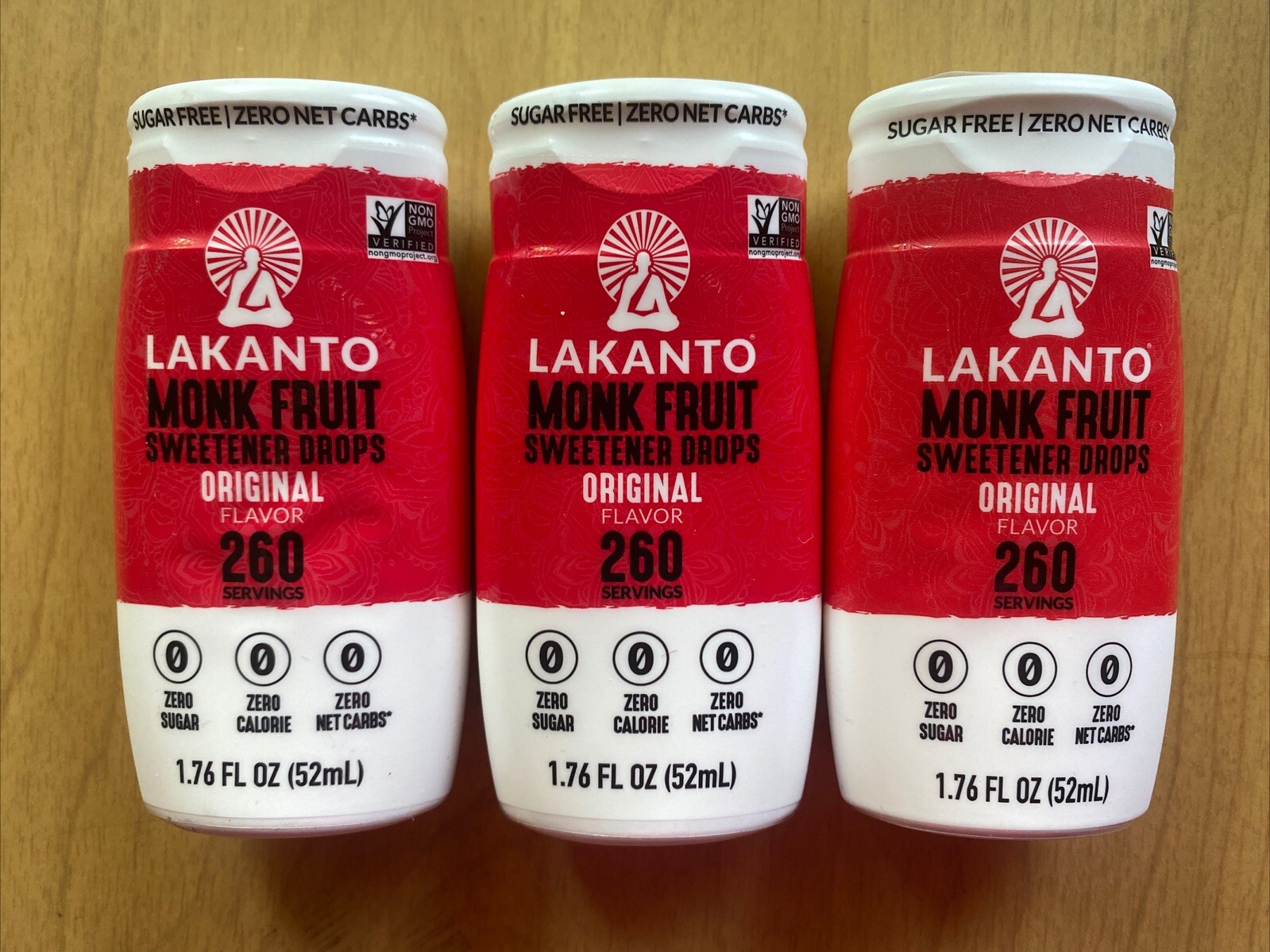 3x Lakanto Monk Fruit Sugar Free Sweetner Liquid Extract Drops 1.76oz 2/2027 gallery