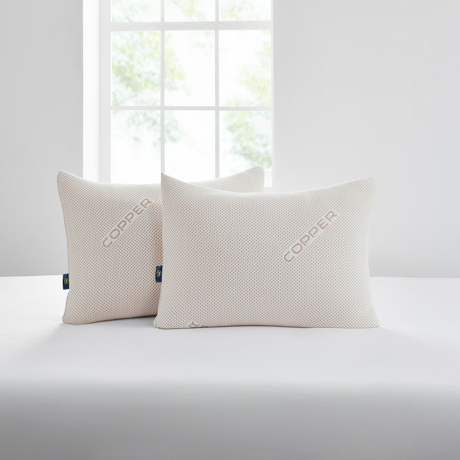 Sertapedic Copperloft Standard/Queen Bed Pillow, 2 Pack, Hypoallergenic gallery
