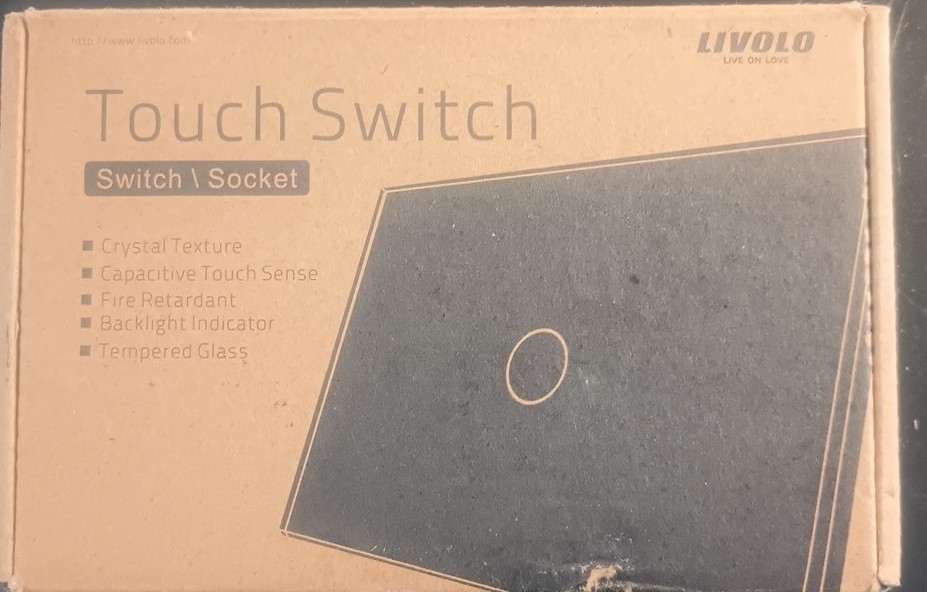LIVOLO Touch Switch Tempered Glass Panel Two Circles 3 Way LED Indicator White gallery