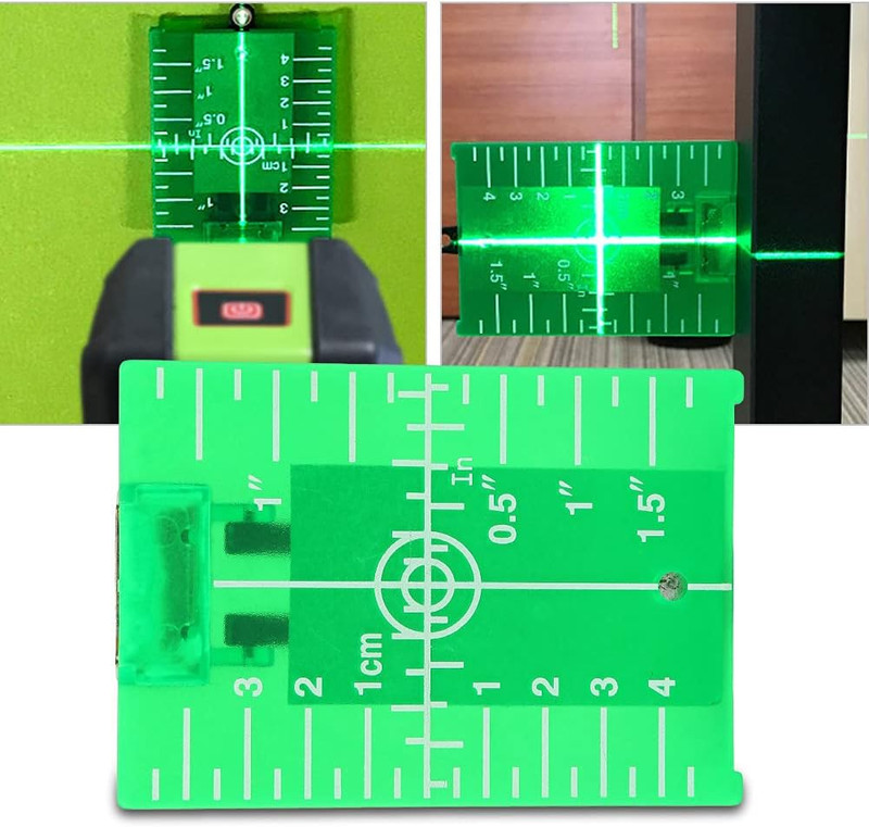 Laser Level Target Plate, Double Scale Cross Line Laser Level Meter, Foldable Ma gallery