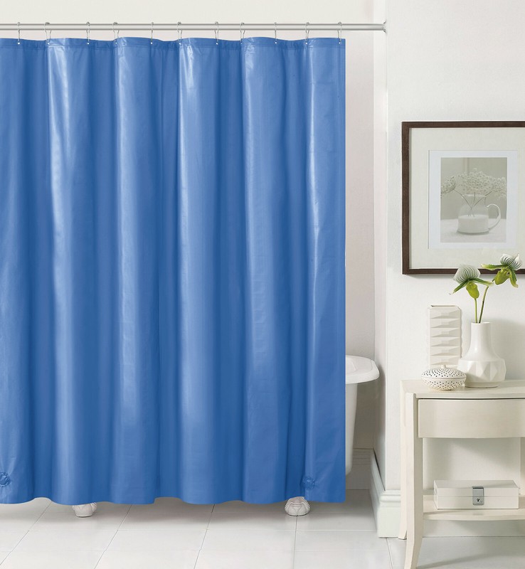 Anti Mold & Mildew Basic Lightweight PEVA Shower Curtain Liner - Assorted Colors gallery