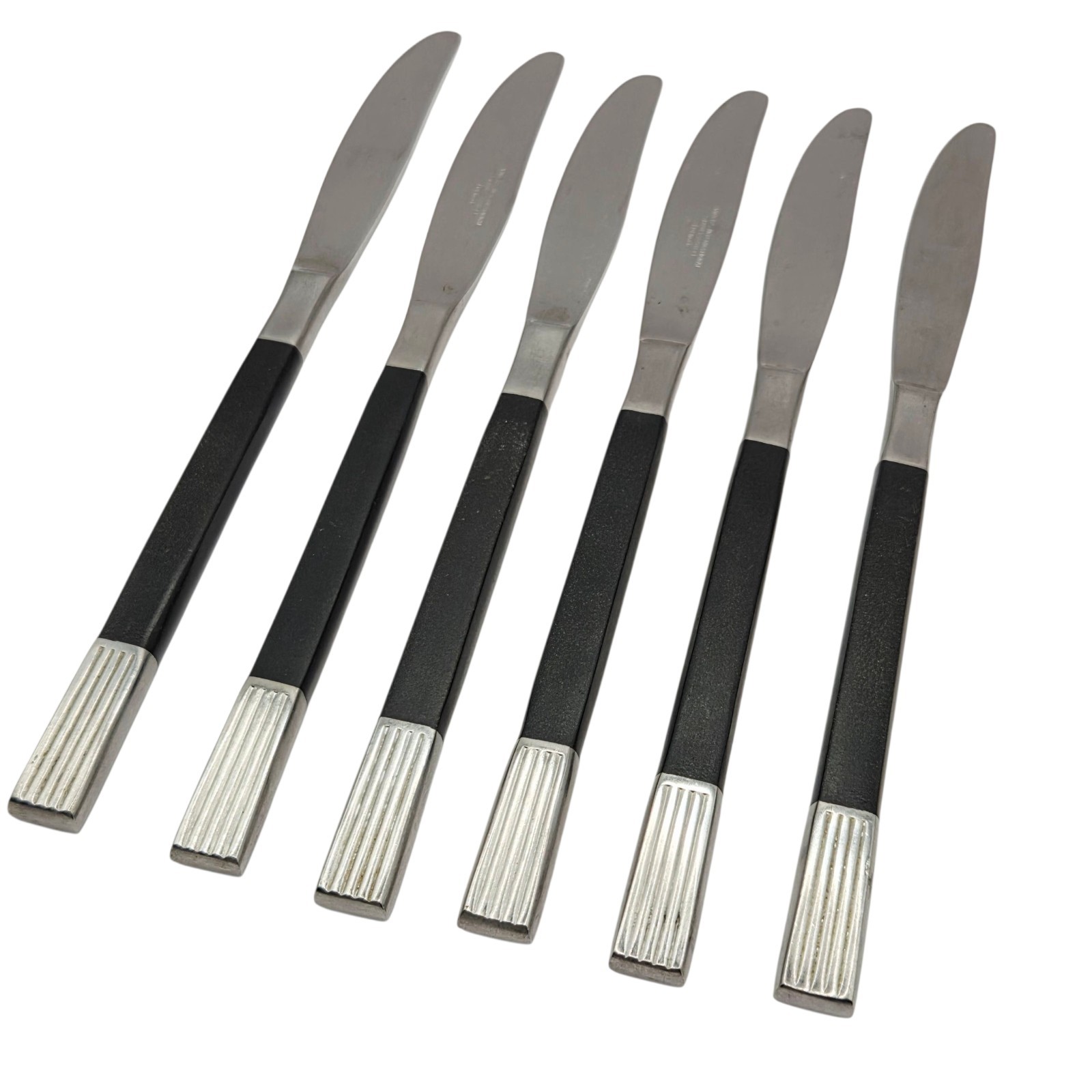 6x Viners Black 'Format' 21.5cm Knives - Mid-Century - Gerald Benney Design gallery