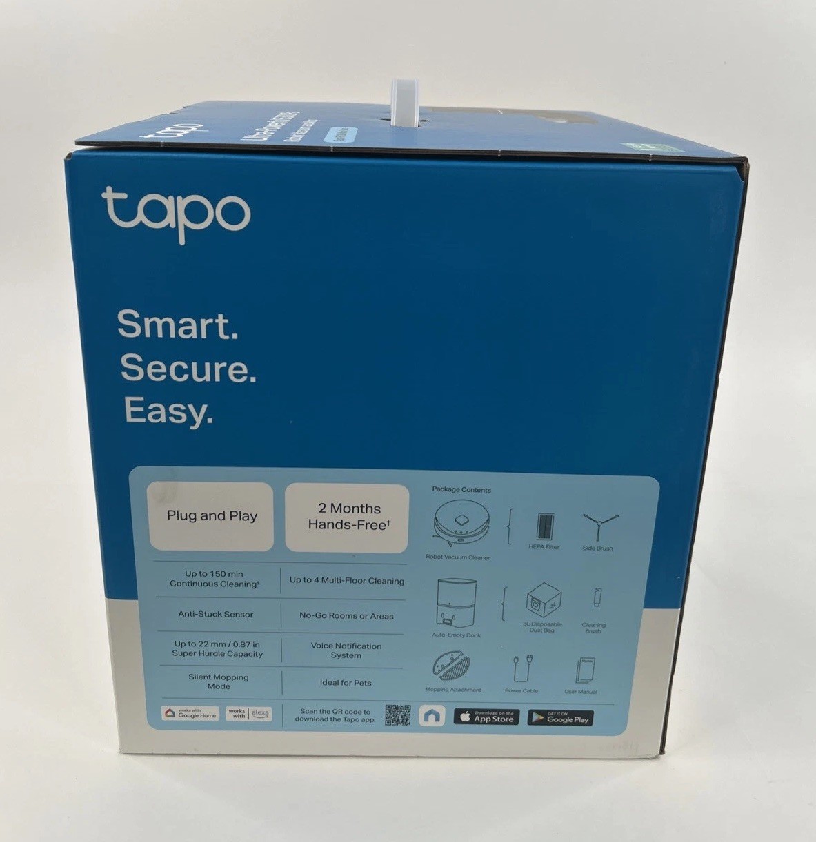 Tapo RV30 Max Plus 5300Pa Robotic Vacuum Mop Self-Emptying Smart Mapping Black gallery