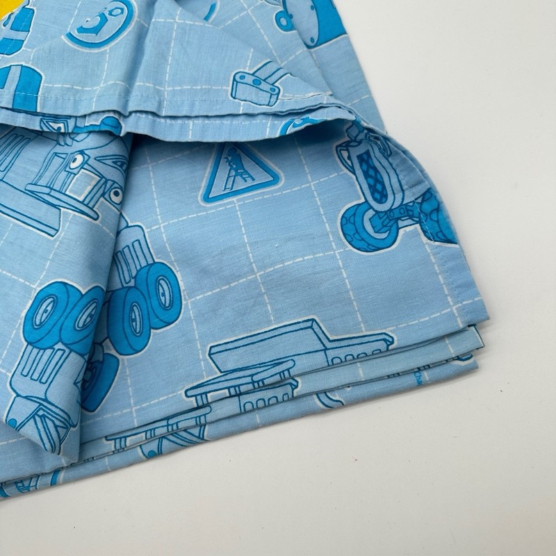Y2K Bob the Builder FLAT sheet Only TWIN SZ 2007 Cotton Polyester AOP Nostalgi gallery