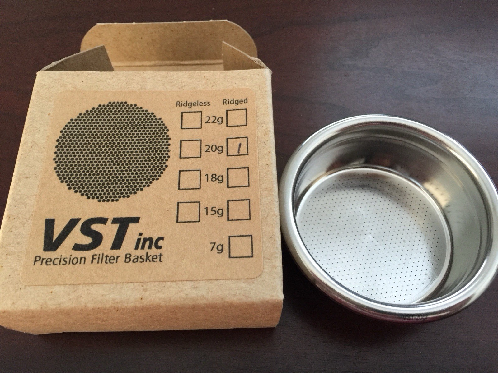 VST Precision Filter Basket 20g Ridged fit E61 Group-NE W_ ECM VST203155 gallery