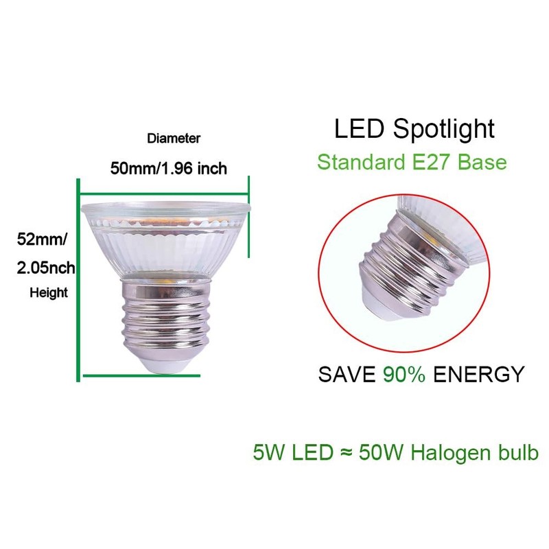 Par16 E27 E26 5W 85-265V 120V Non-Dimmable 6000K Cool White Daylight White LED S gallery