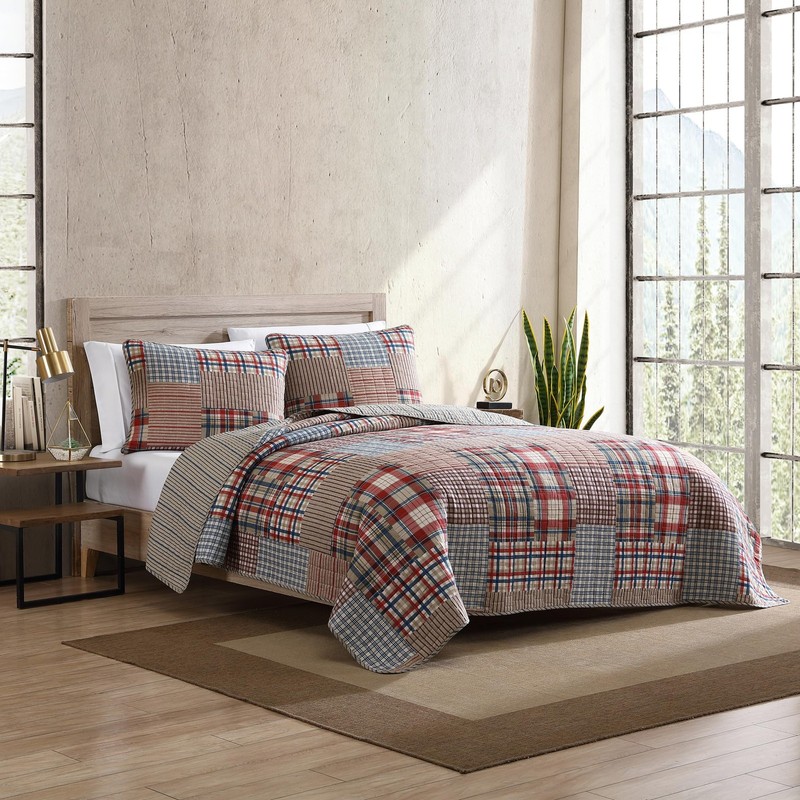 King Quilt Set, Reversible Cotton Bedding with Matching Shams, Lightweight Home gallery