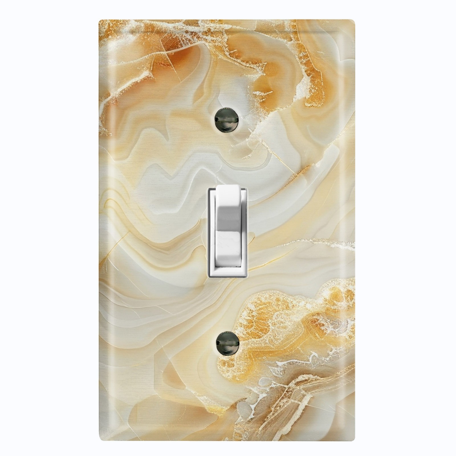 Metal Light Switch Outlet Cover Wall Plate Elegant Granite Marble PRINT MBL105 gallery