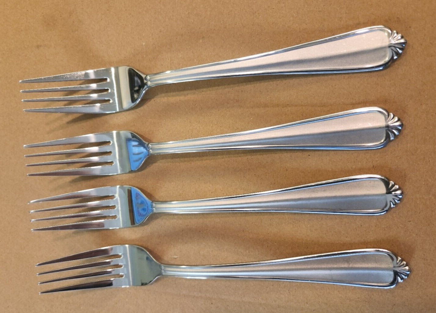 (4) Four Stainless Hampton CHARLOTTE Dinner Forks 8" gallery