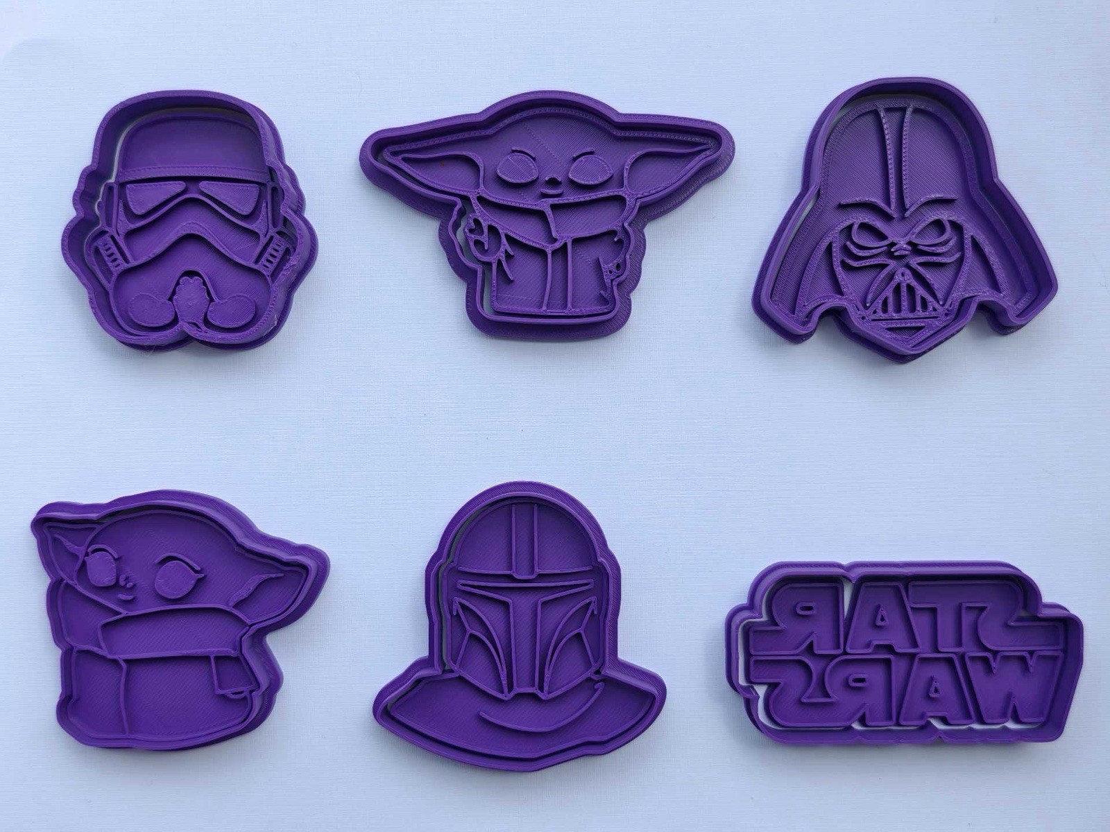 Star Wars Cookie Cutters & Stamps Vader Baby Yoda Storm Trooper 10 Pieces gallery