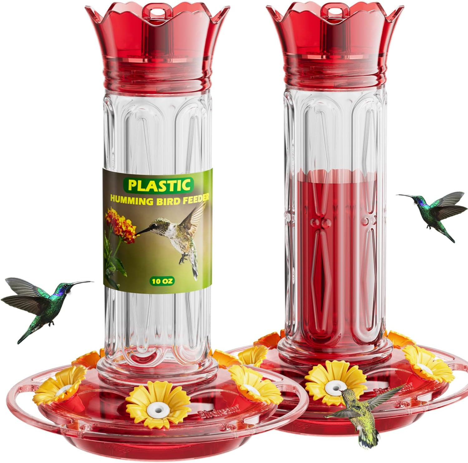 Birdream Hummingbird Feeders for Outdoors, 2 Pack-20oz Plastic Hummingbird Feede gallery