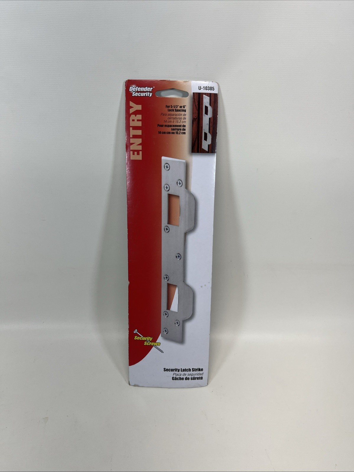 Defender Security U 10385 Satin Nickel Door Latch Strike Plate 1 5/8 x 11 inch gallery