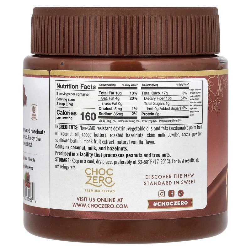 Keto Spread, Cocoa Hazelnut, 12 oz (340 g) gallery