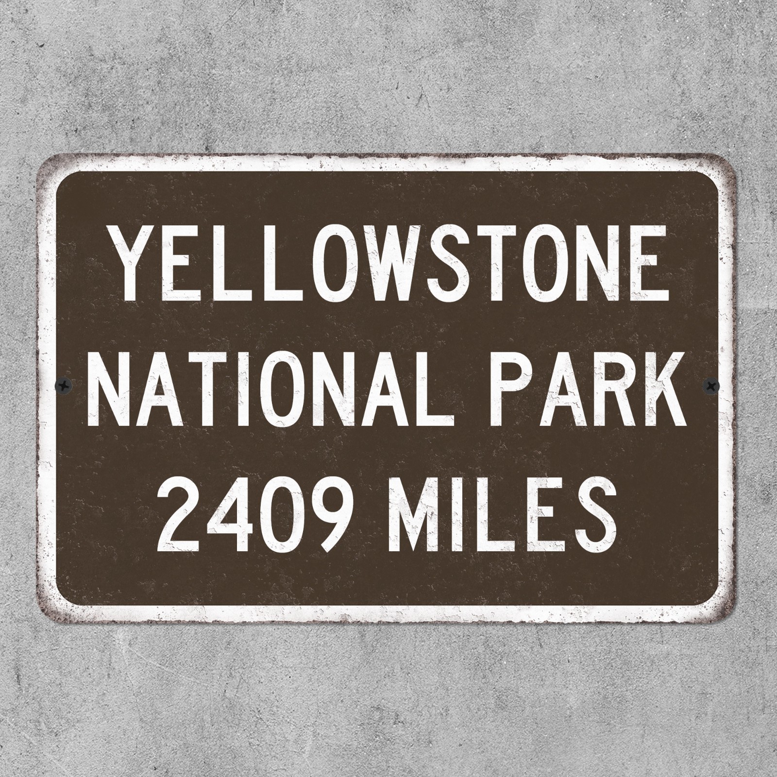 Yellowstone National Park Customized Distance Sign Metal Vintage Sign Replica gallery