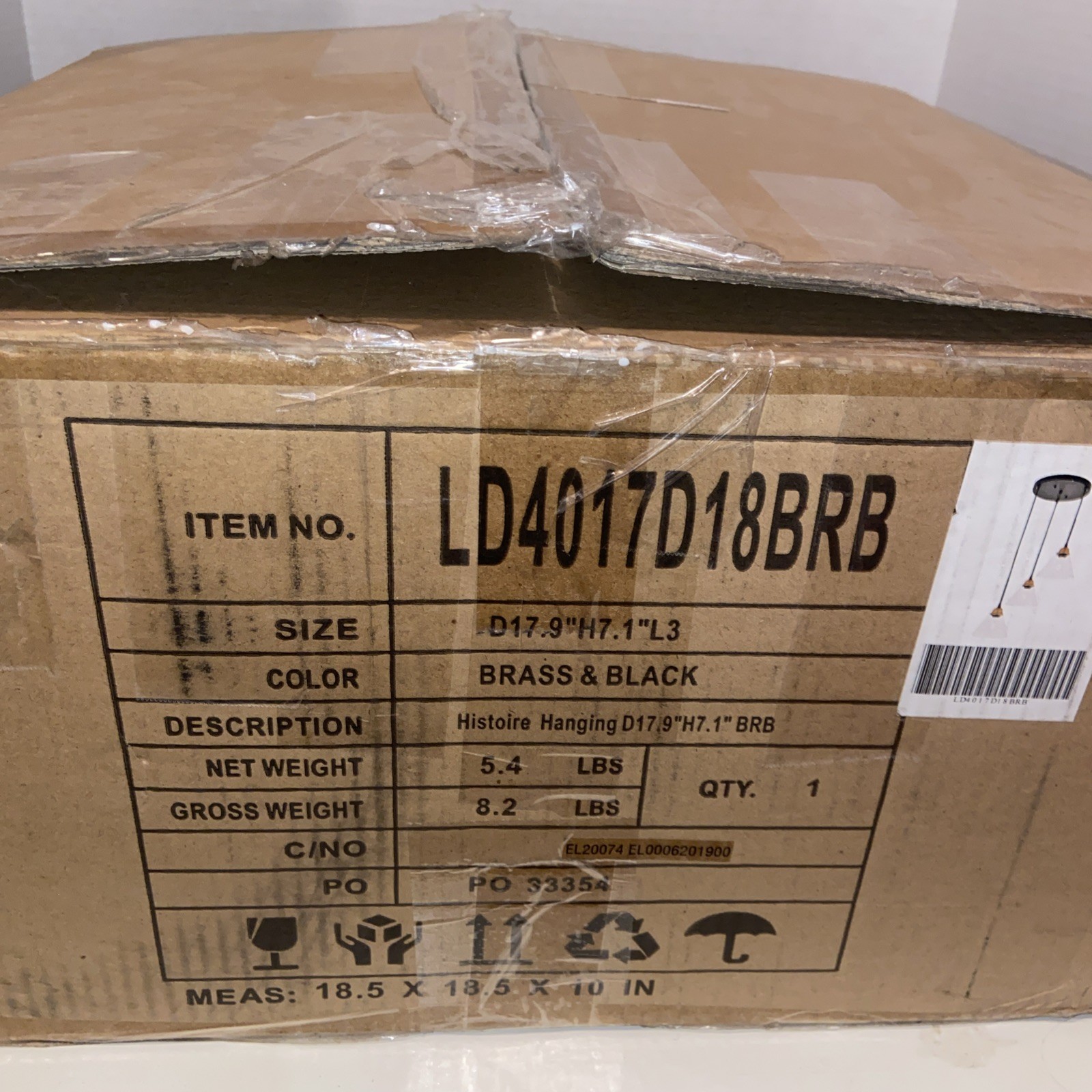 Elegant Lighting LD4017D18 Histoire 3 Light 18"W Multi Light gallery