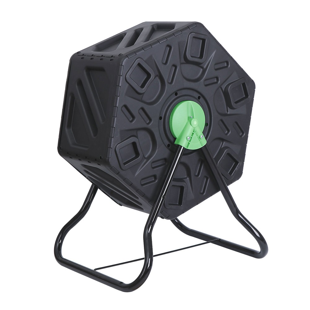 Small and Light Compost Bin Tumbler Single Chamber Tumbling Composter Outdoor