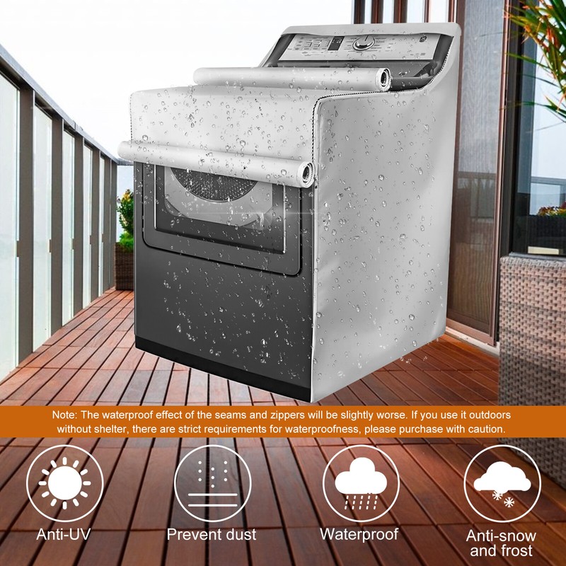 Washing Machine Cover Waterproof Washer Cover Fit For Front Load Washer/ Dryer gallery