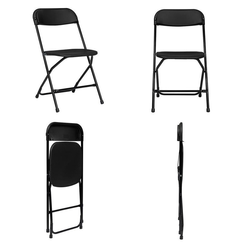 (5 to 25 PCS) Folding Plastic Stackable Chairs for Home Garden Wedding Party gallery