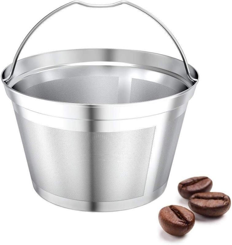 Coffee Filter Reusable 8 10 12 Cup Basket Replacement Filter-Stainless Steel Per gallery