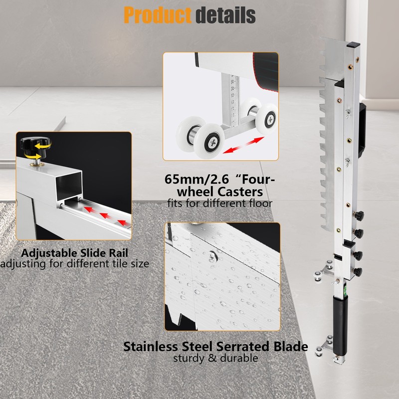 Floor Tile Leveling Paving Tool Adjustable Flat Sand Screed Mortar Trowel​ Tool gallery