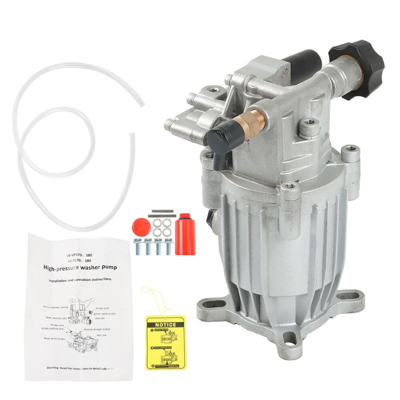 Pressure Washer Pump - Horizontal 3/4" Shaft - MAX 3000 PSI, 2.5 GPM, Oil Sealed gallery