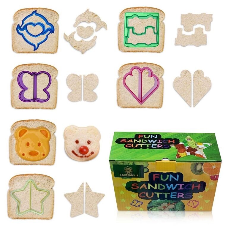 Sandwich Bread Cutters Set for Bento Lunch Box Mold Supplies Vegetable Fruit gallery
