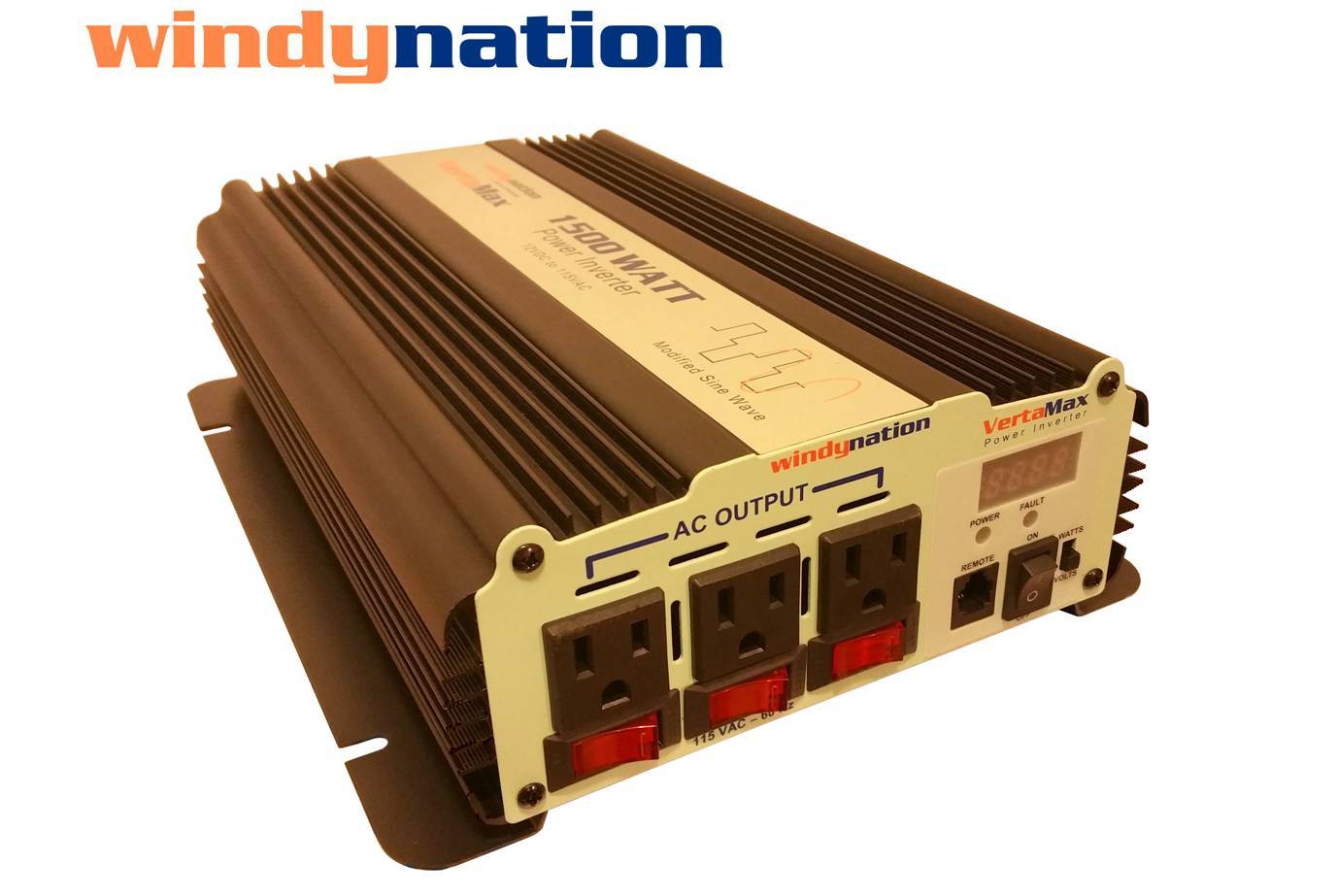 VertaMax 1500 Watt 12V Battery Power Inverter DC to AC Car, RV, Solar, RV, gallery