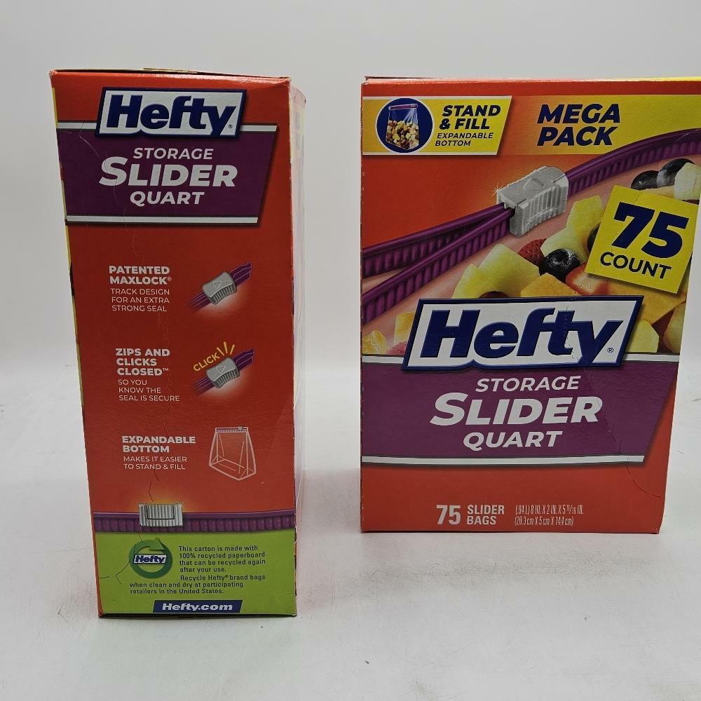 Hefty Quart Slider Storage Bag (Pack of 6) gallery