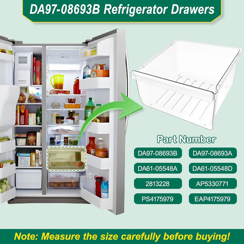 Samsung Refrigerator Crisper Drawer Replacement DA97-08693B for RS25 Models gallery
