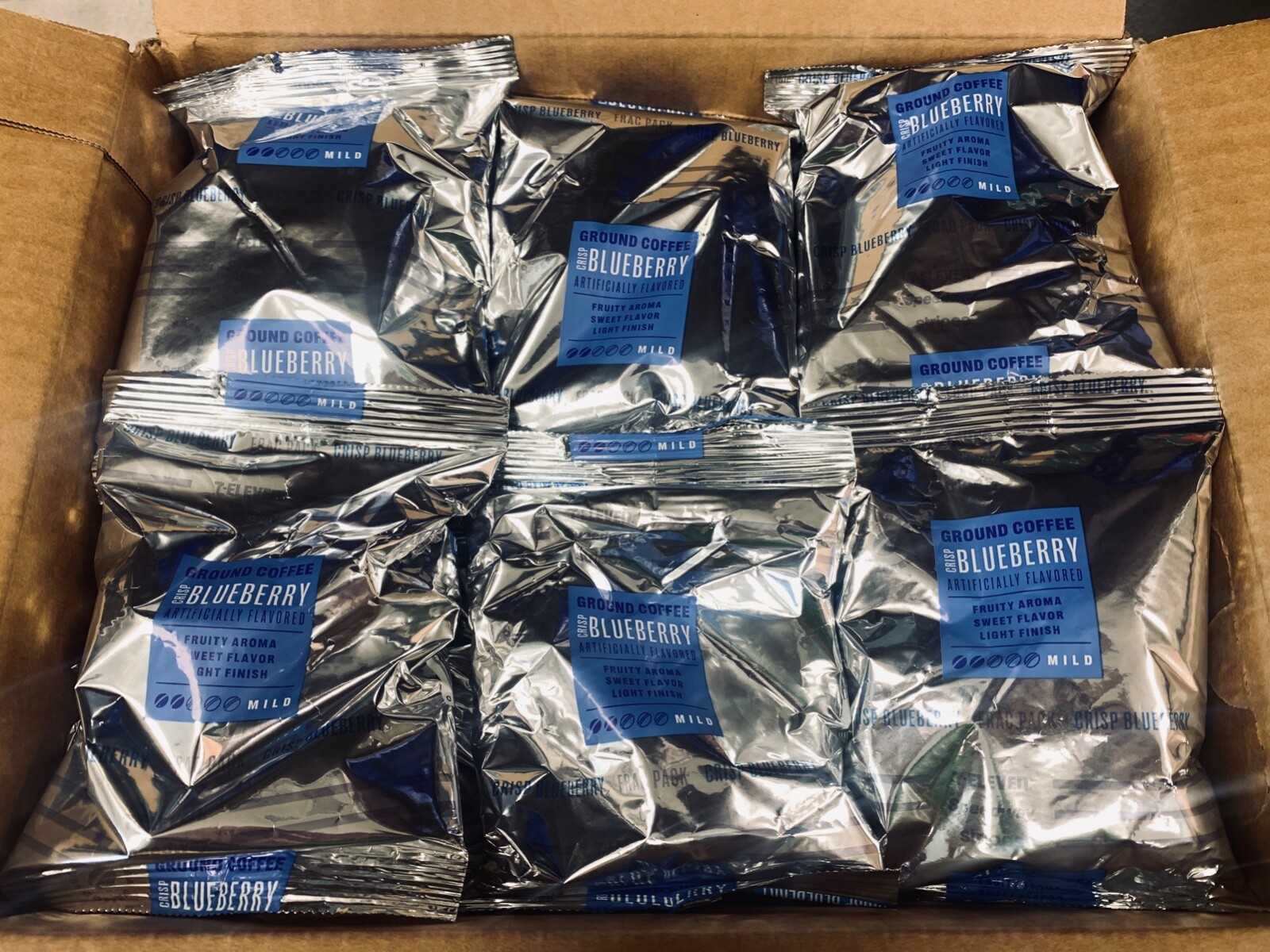 Blueberry Flavored 7 Eleven Ground Coffee Light Roast 30 2oz. Frac Packs 3.75lbs gallery