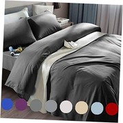 Bed Sheet Set Super Soft Microfiber 1800 Thread Count Luxury Queen Dark Grey gallery