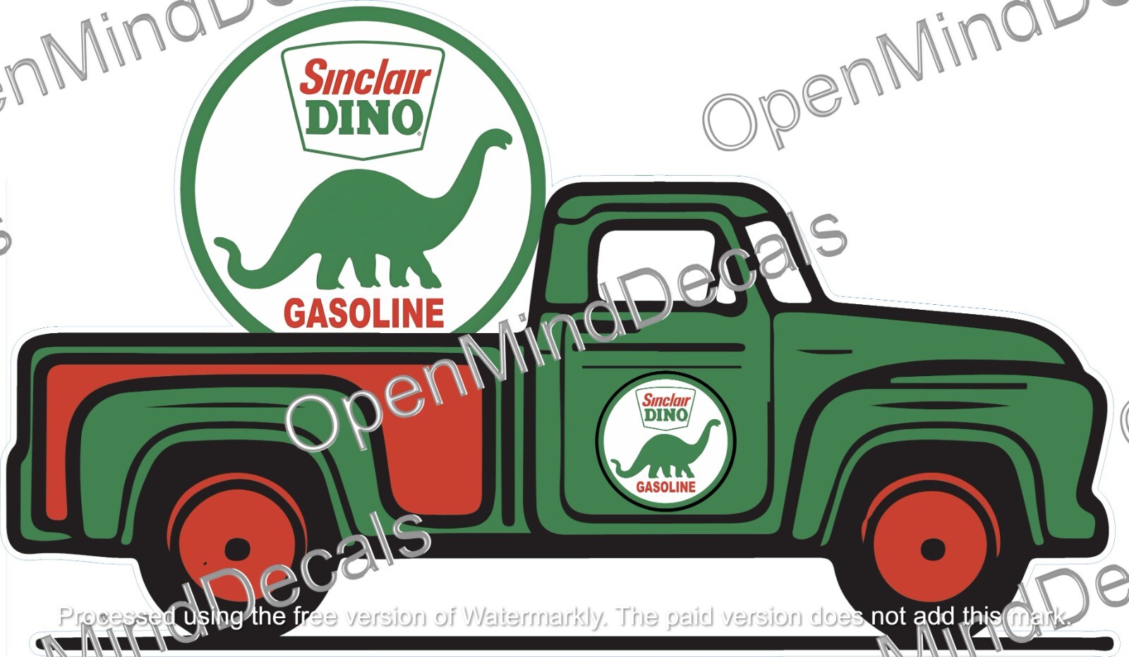 Sinclair Retro Pick Up Color Vinyl Sticker Waterproof gallery