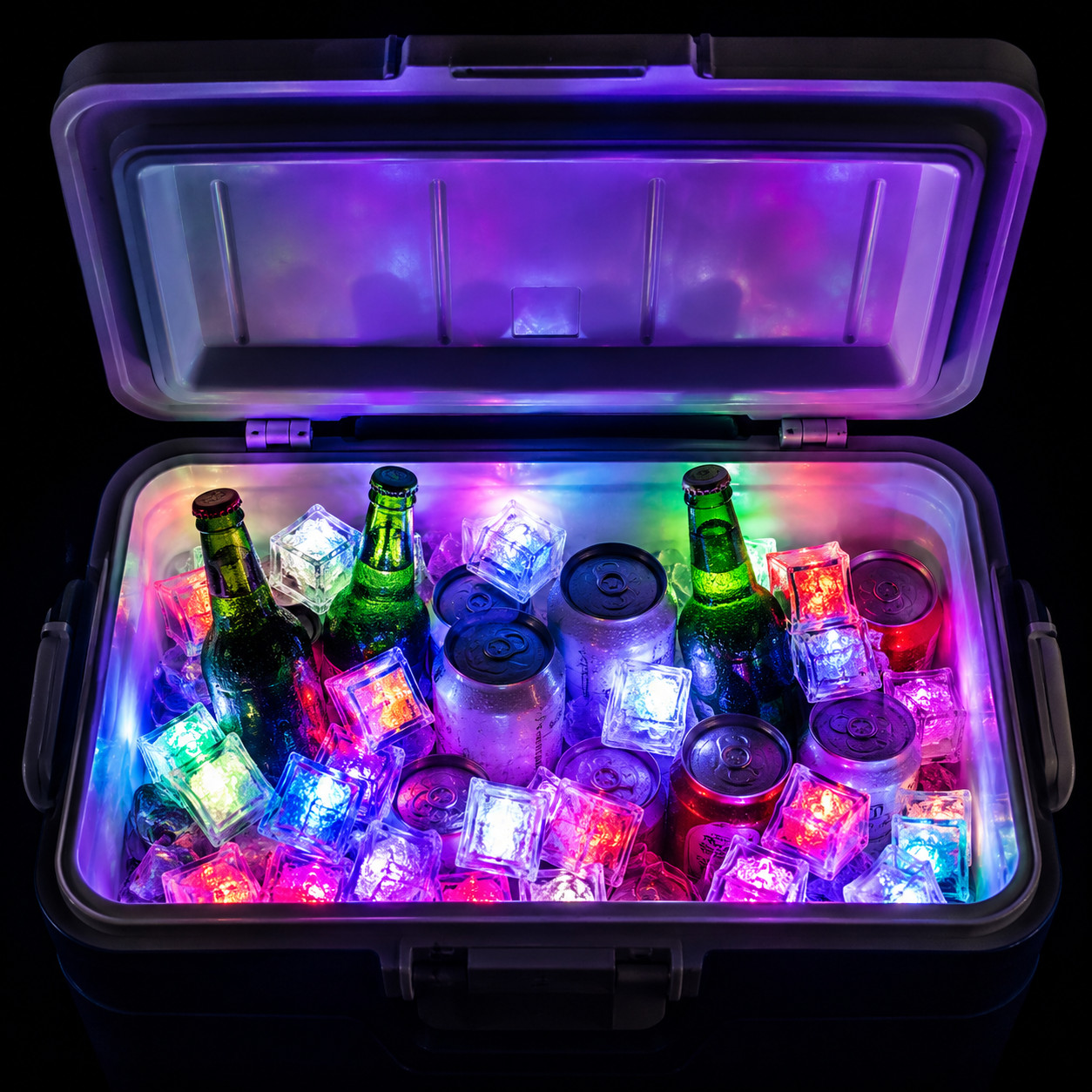75 Flashing LED Ice Cubes Reusable Light Up Drink Cubes Party Bar Lights gallery