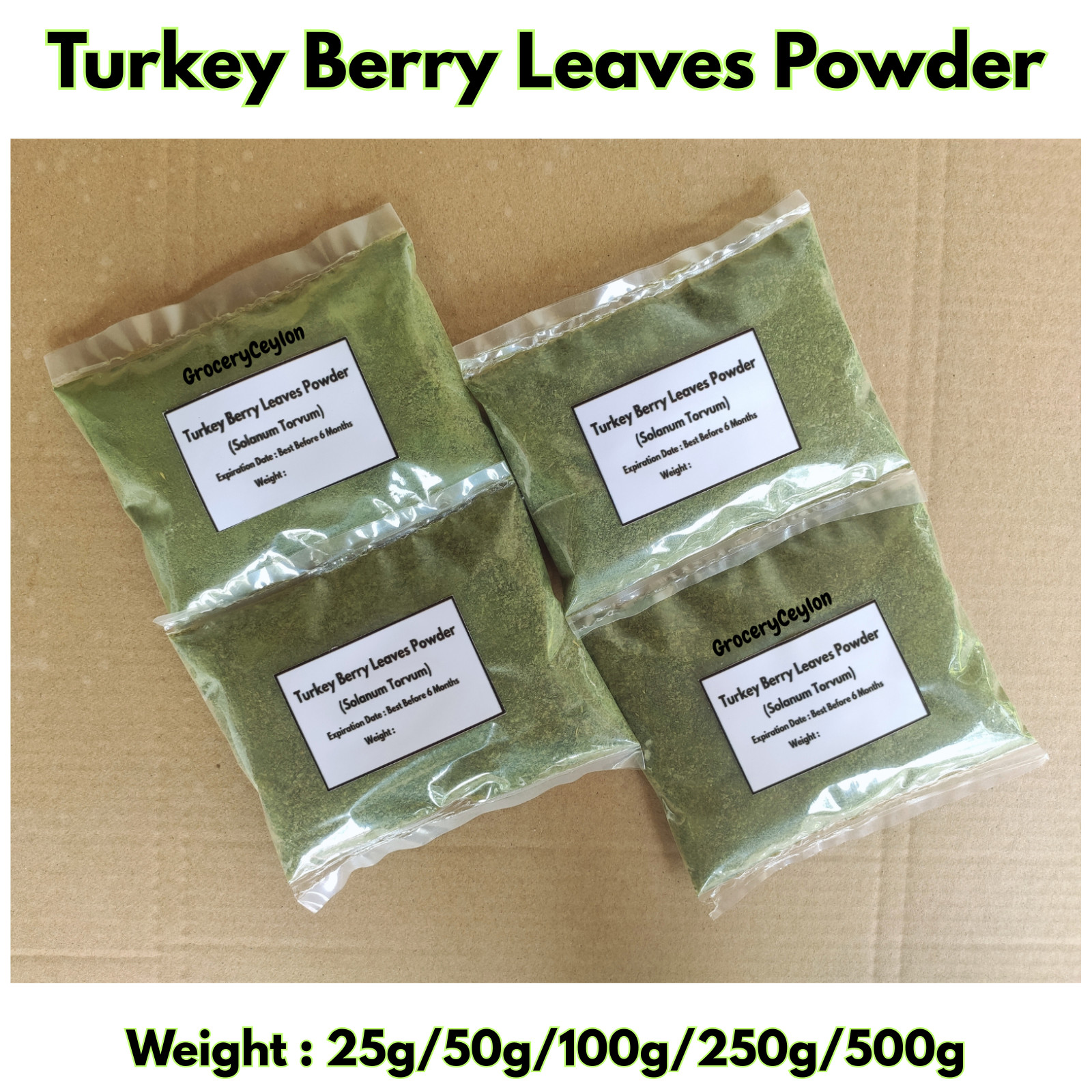 Organic Turkey Berry Leaves Powder Dried Solanum Torvum Natural Pure Leaf Powder gallery