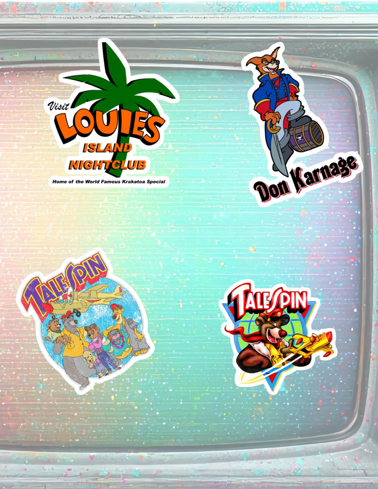 Talespin Nostalgic Cartoon 4pc Stickers Pack gallery