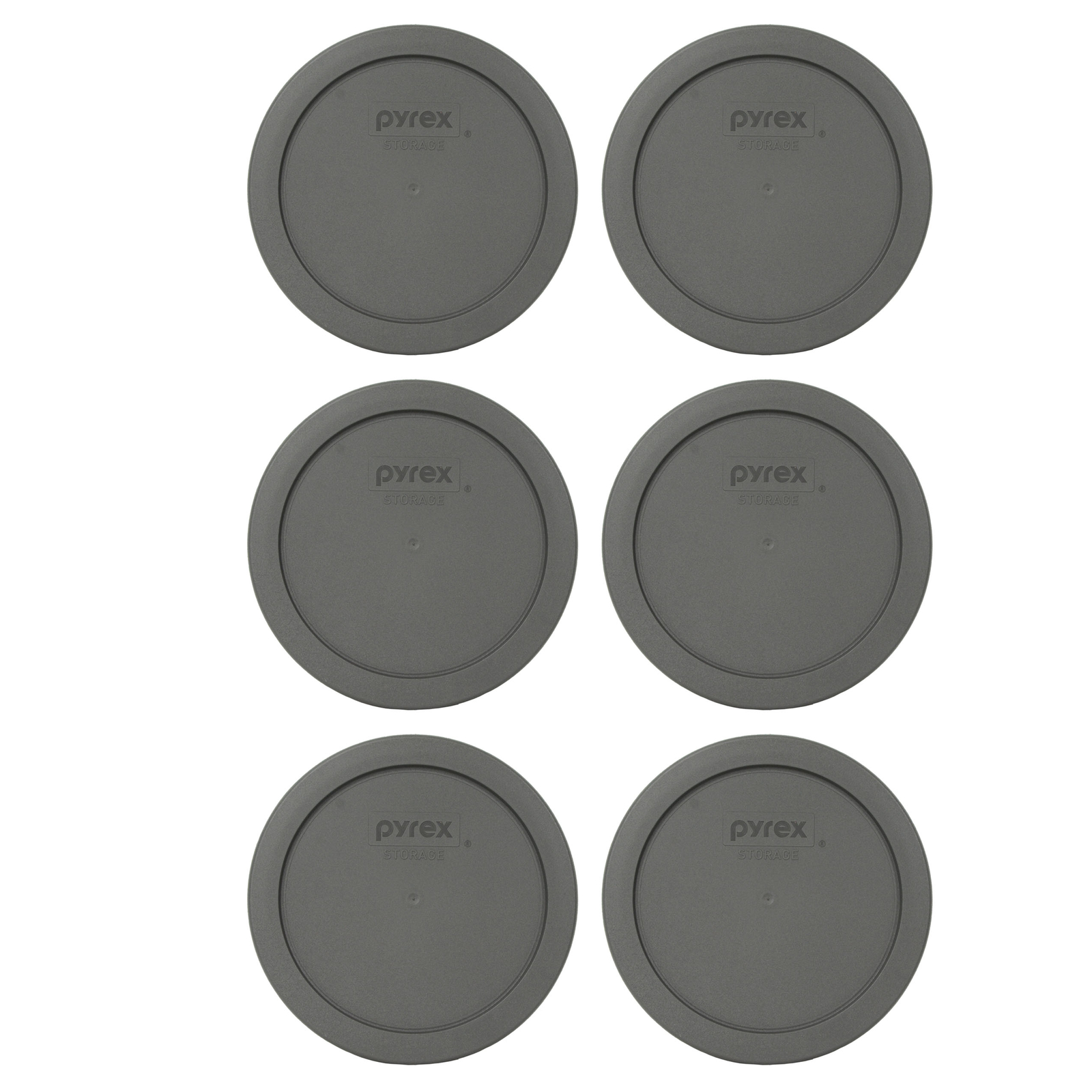 Pyrex 7201-PC Puddle Gray Plastic Storage Replacement Lid Cover (6-Pack) gallery