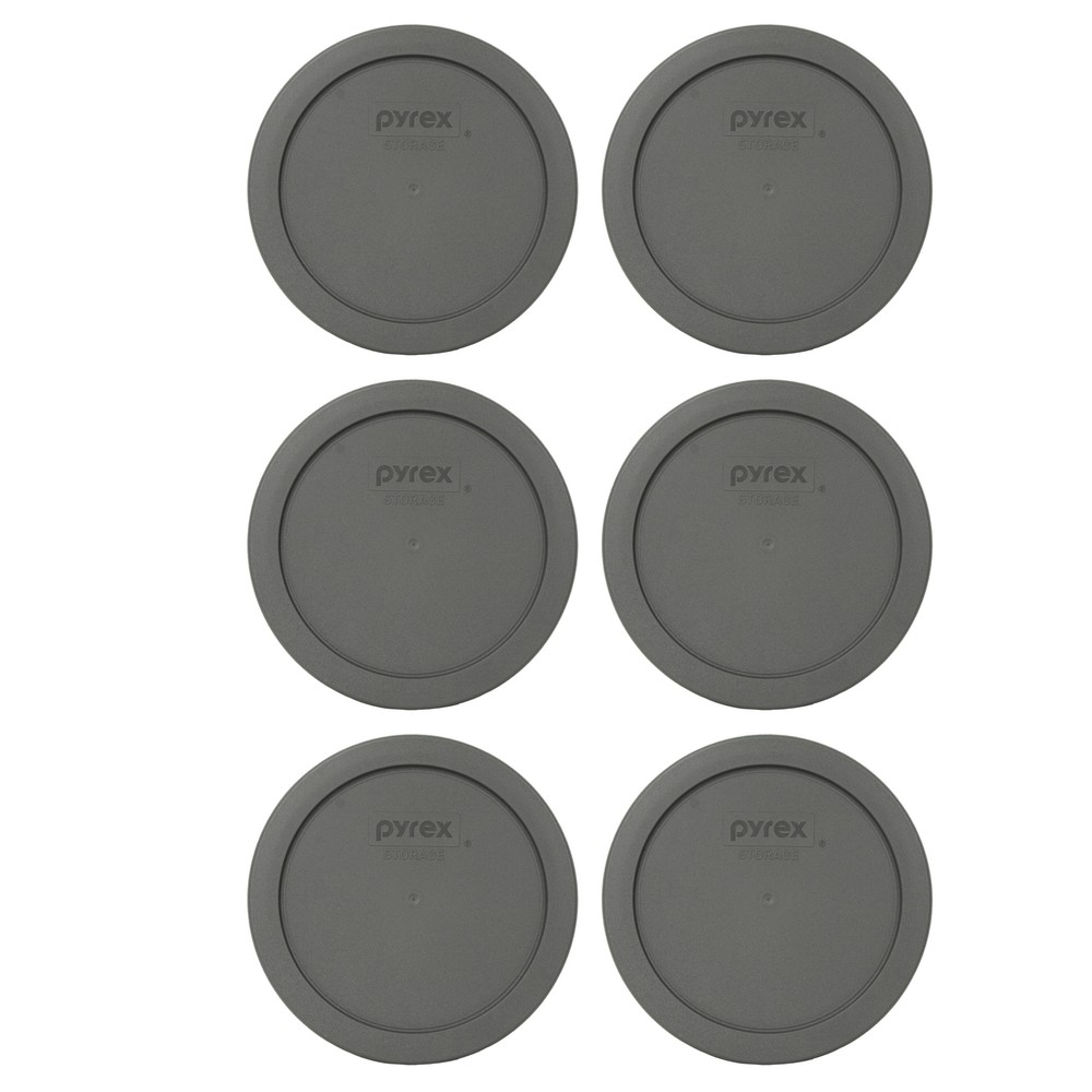 Pyrex 7201-PC Puddle Gray Plastic Storage Replacement Lid Cover (6-Pack)