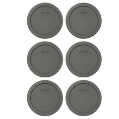 Pyrex 7201-PC Puddle Gray Plastic Storage Replacement Lid Cover (6-Pack)