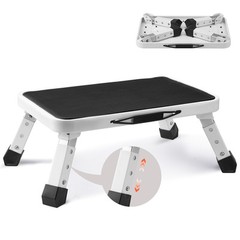 VEVOR Step Stool Ladder Foldable 3 Adjustable Height Max Load 330lbs for Home
