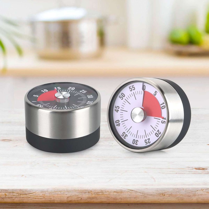 Mechanical Kitchen Timer 60min Countdown Cooking Reminder Visual Magnetic Alarm gallery