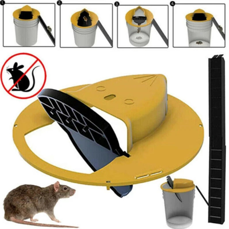 Mouse Rat Trap Flip & Slide Mouse Trap Bucket Catcher Mousetrap Slide Bucket Lid gallery