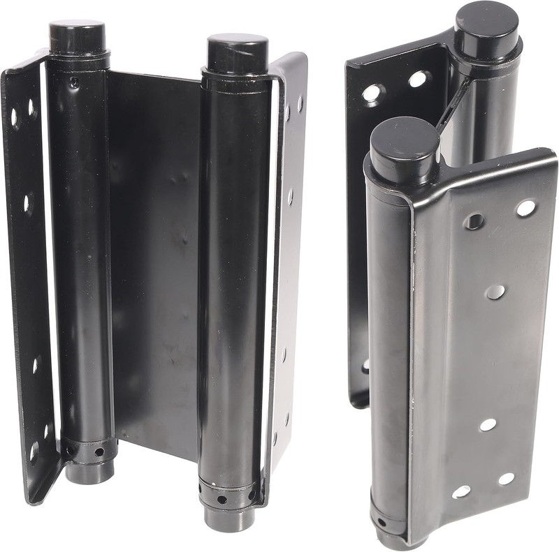 NEW 8in Double Action Spring Hinges Self Closing Door Stainless Steel Pair gallery