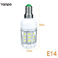 5W E27 E12 E26 E14 LED Corn Light Bulbs 5730 SMD DC 12V 24V Warm Cold White Lamp