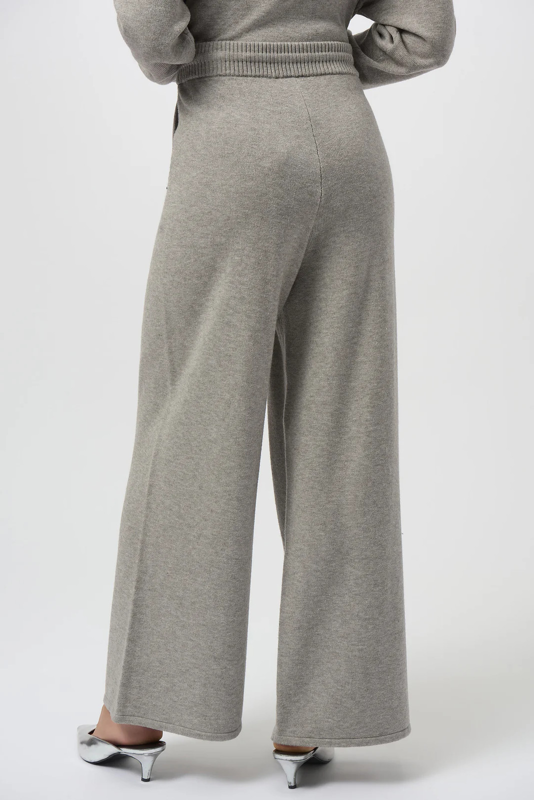 Joseph Ribkoff Grey Melange Embellished Pull On Wide Leg Pants 254945 gallery