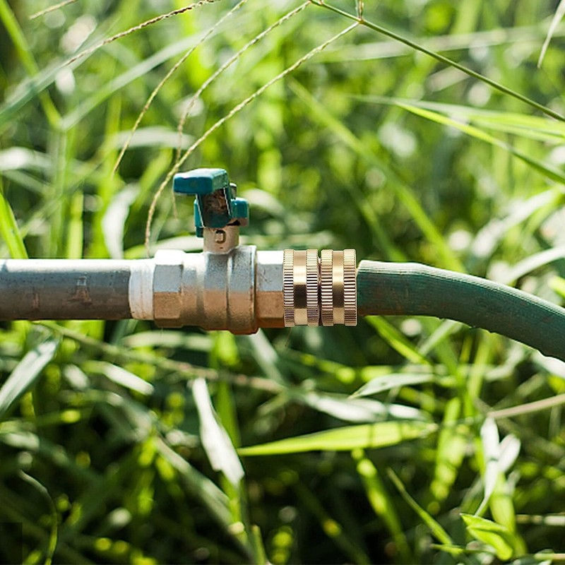 Solid Brass Garden Hose Adapter Female To Female 3/4 Inch Water Hose Connecter gallery